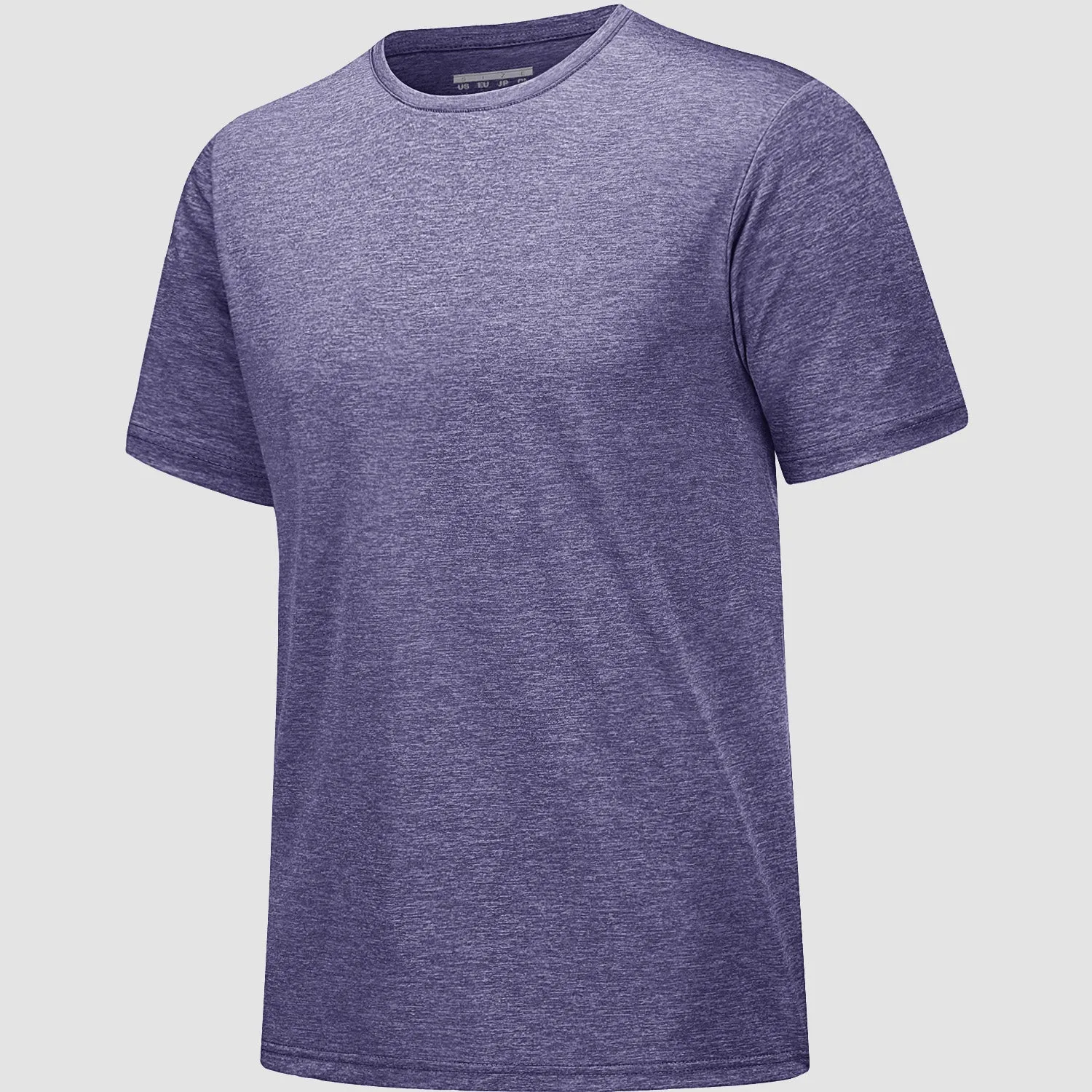 Men's Tag Free Crewneck Moisture Wicking Running Gym Wokout Fitness Athletic Tee Shirt