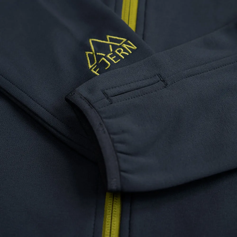 Mens Vandring Stretch Fleece Jacket (Storm Grey/Lime)