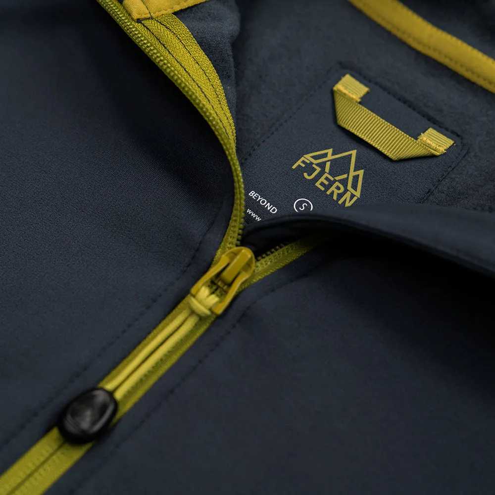 Mens Vandring Stretch Fleece Jacket (Storm Grey/Lime)