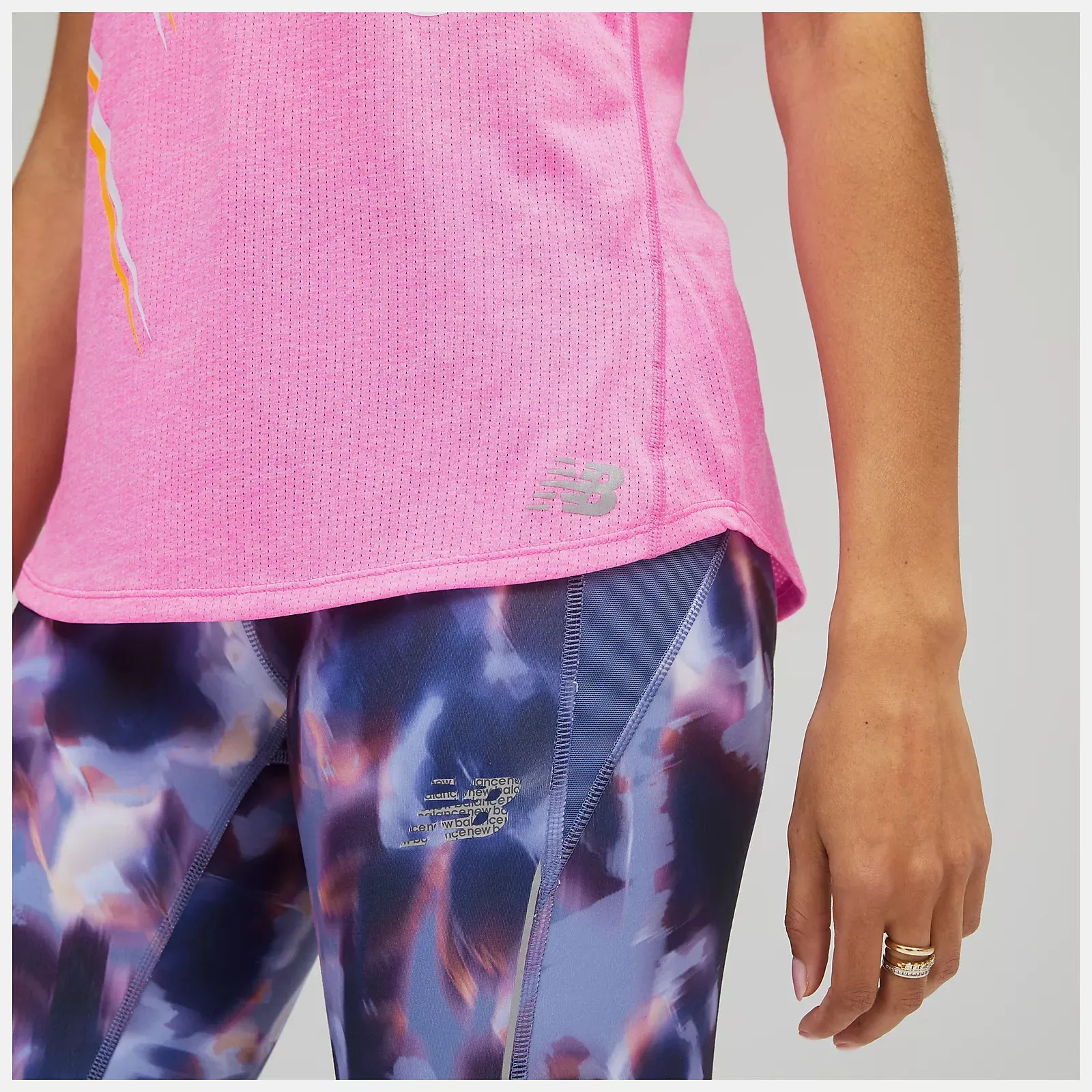 New Balance | Printed Impact Run Tank | Women's | Vibrant Pink Heather