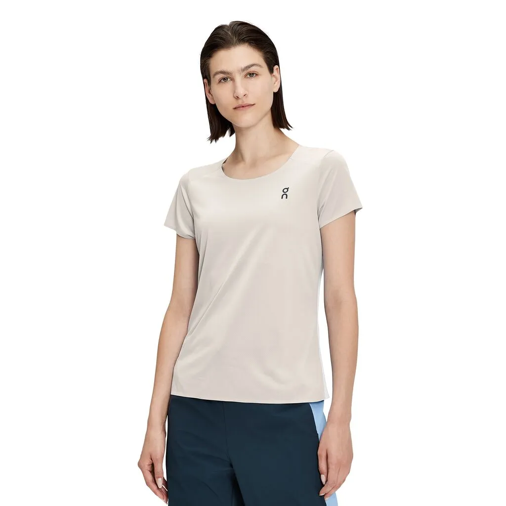 On Running Performance-Tee (Womens) - Pearl/Undyed-White