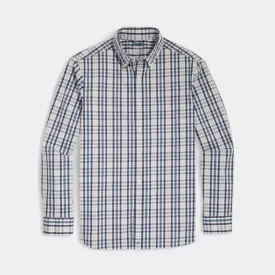 On-The-Go brrr° Tattersall Shirt in Blch Aqua Plaid by Vineyard Vines