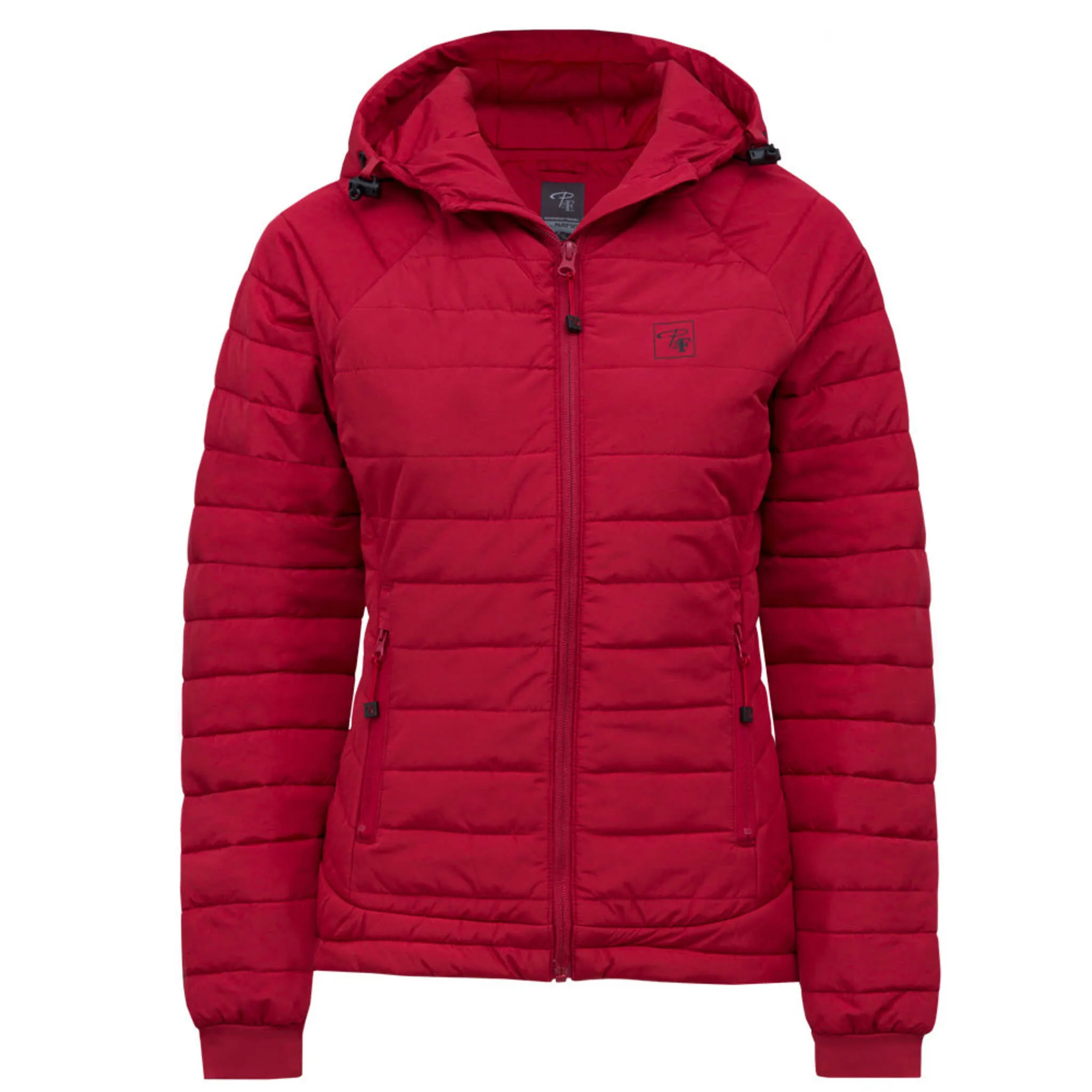 P&F Women's Work Jacket 490 - Insulated, Water-Repellent, Packable, Adjustable Hood, Zippered Pockets, Cold-Stopper Cuffs, Lightweight | Sizes XS-2XL