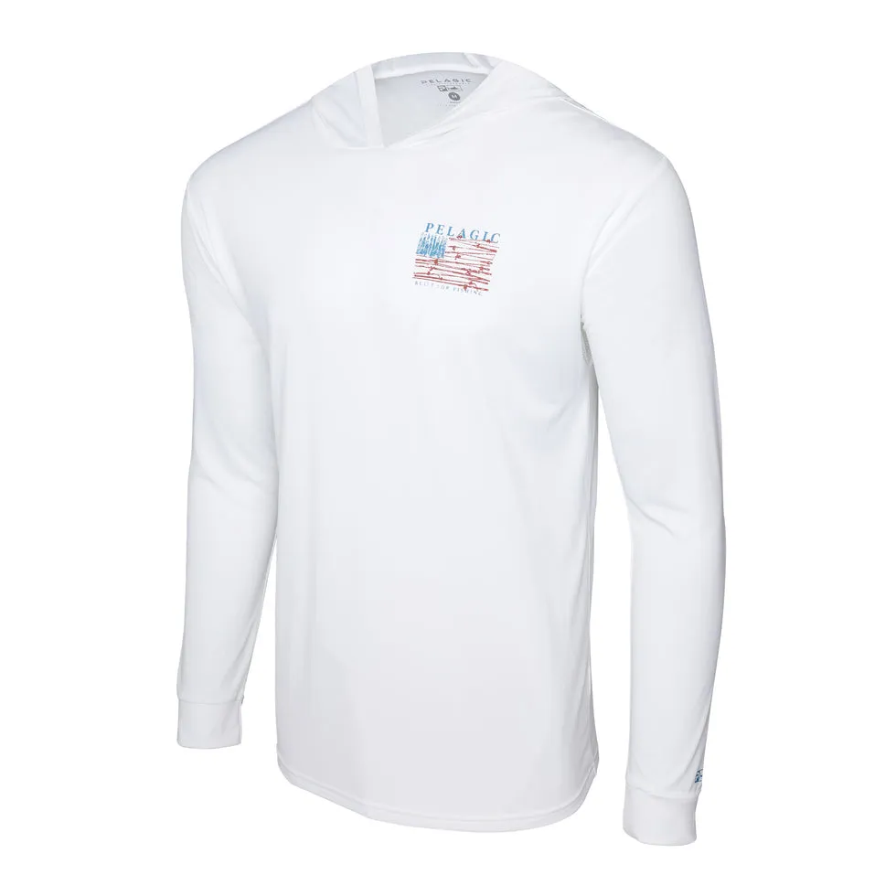 Pelagic Aquatek Reel Flag Hooded Fishing Shirt