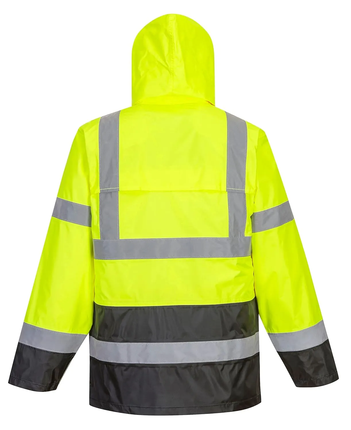 Portwest UH443 Classic Waterproof Rain Jacket in Reflective Contrast Hivis ANSI, X Large