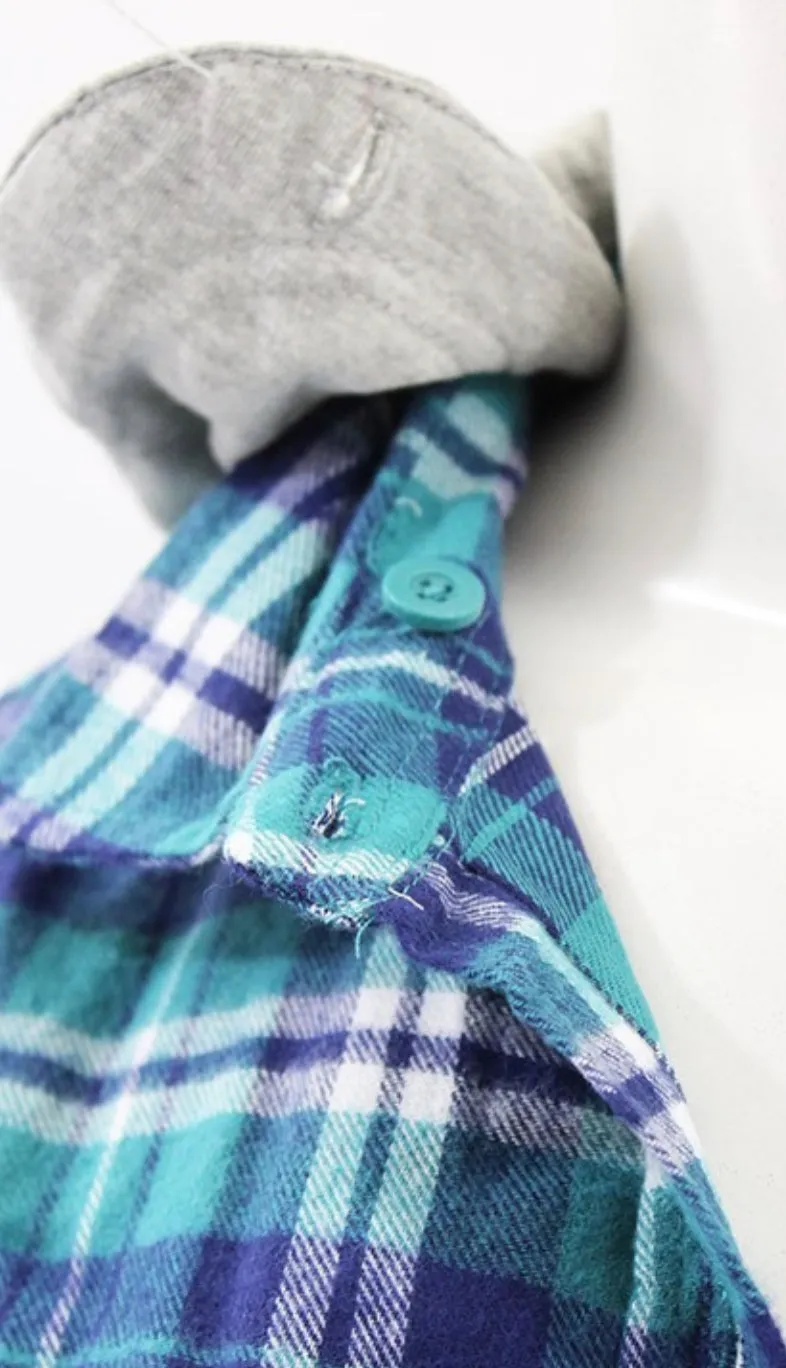 Rainy Nights Navy & Green Hooded Flannel