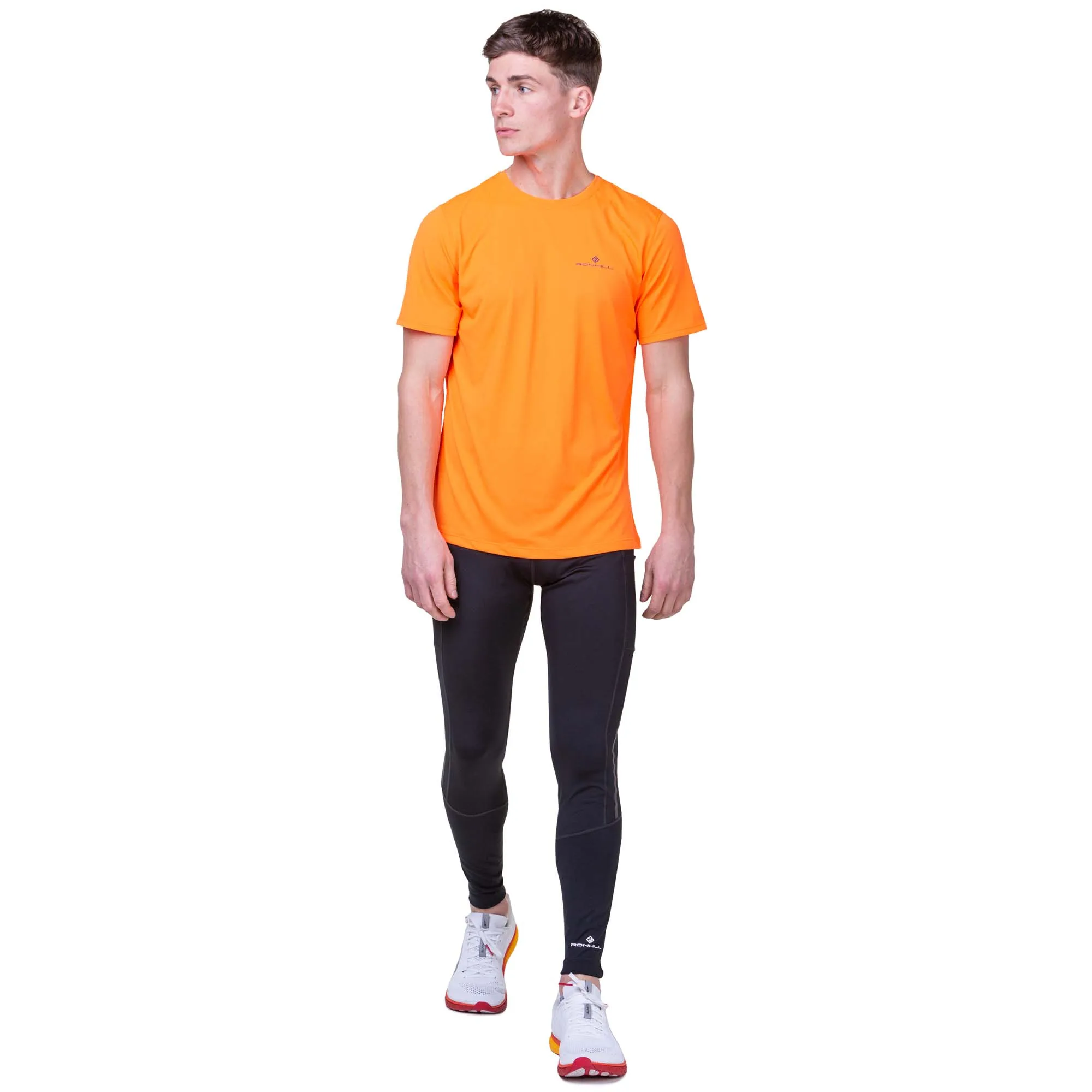Ronhill | Men's Core S/S Tee - Fluo Orange/Legion
