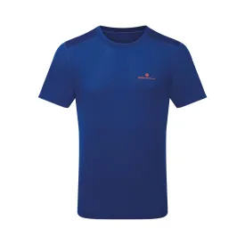 Ronhill | Men's Tech S/S Tee - Ocean/Cardinal Orange