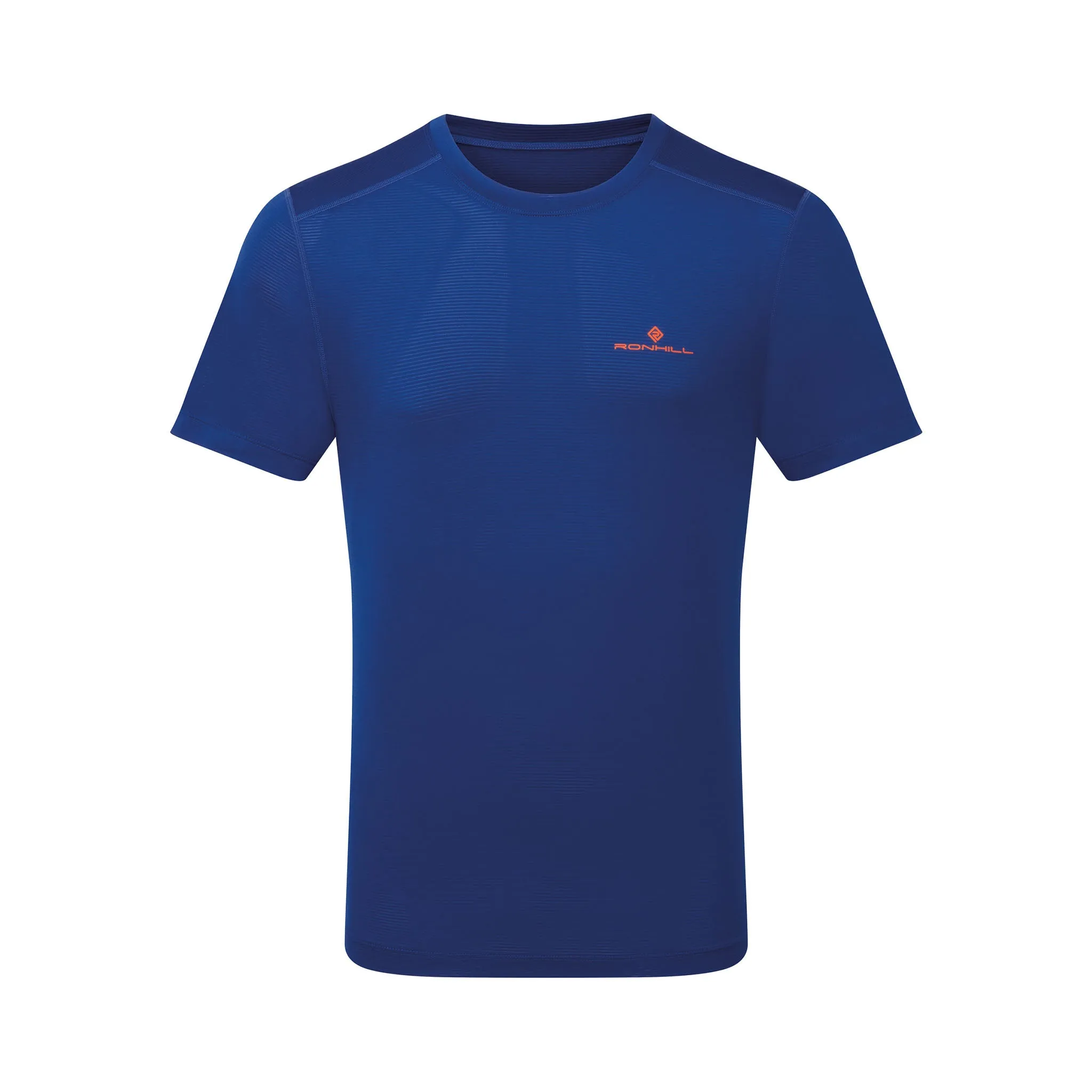 Ronhill | Men's Tech S/S Tee - Ocean/Cardinal Orange