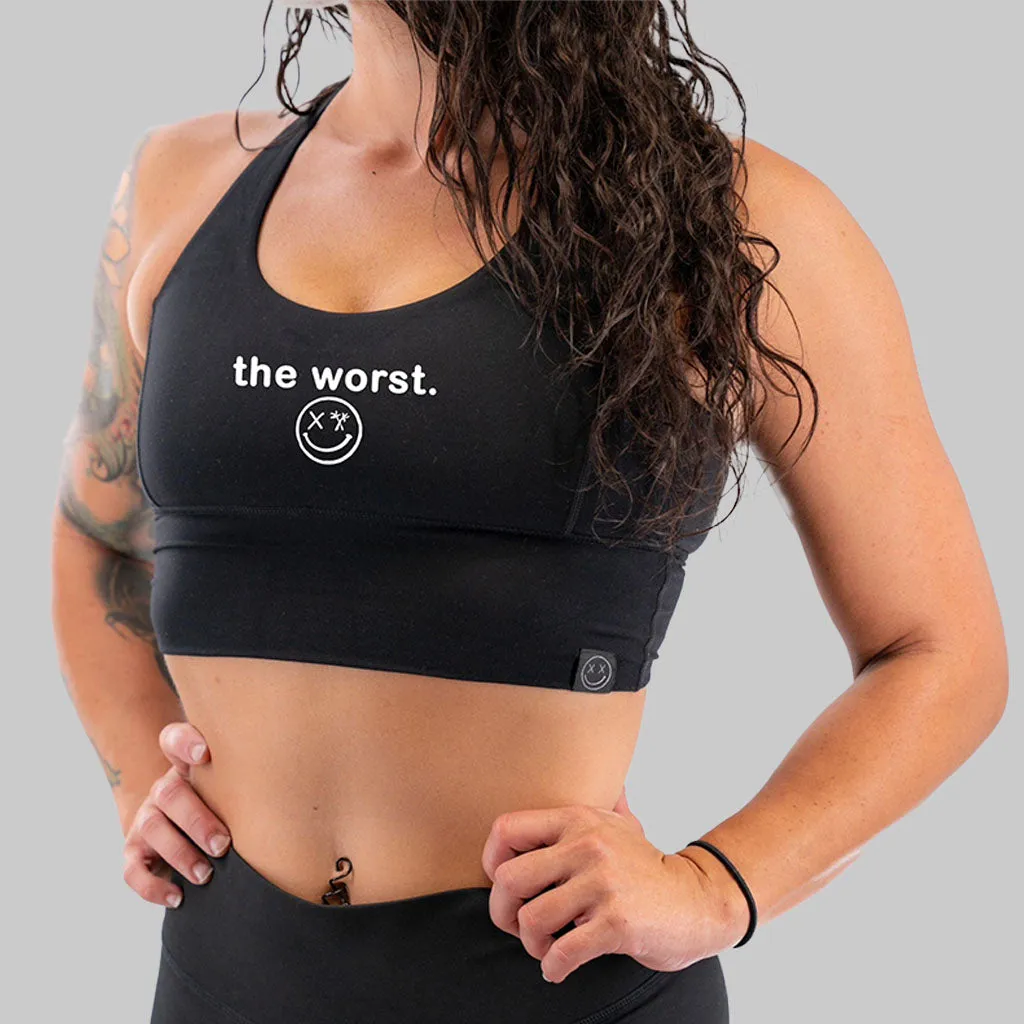 Salty Savage Ladies "the worst" X Back Sports Bra | Cocoa Beach Performance
