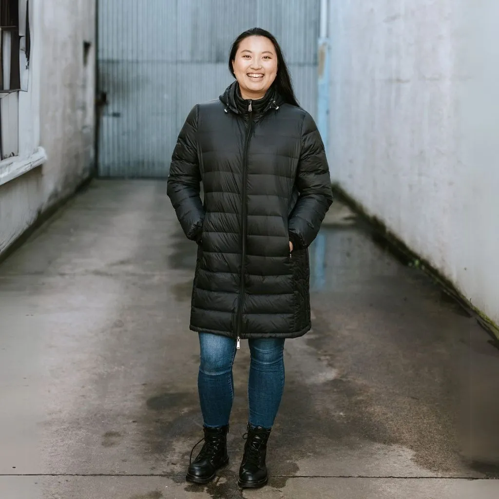 Sarah Women's 90/10 Packable Down Coat -Black