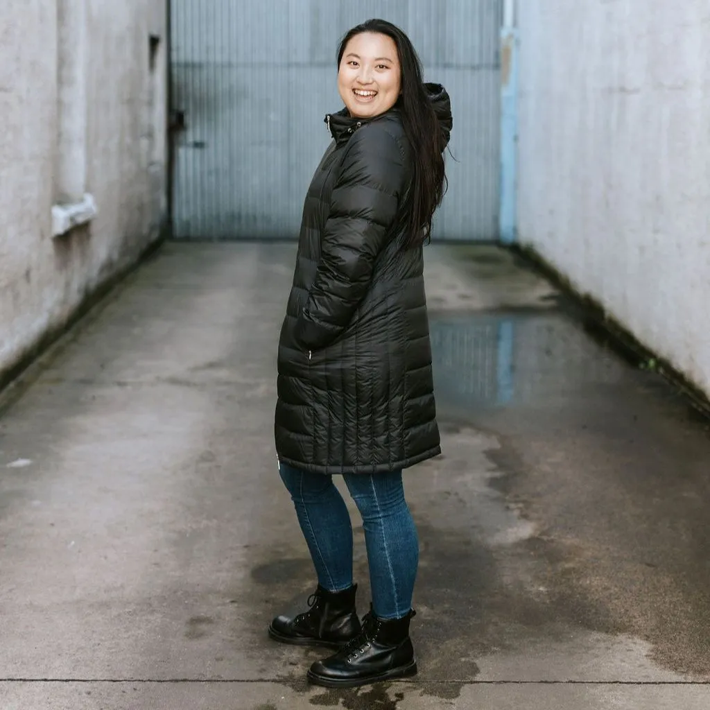 Sarah Women's 90/10 Packable Down Coat -Black