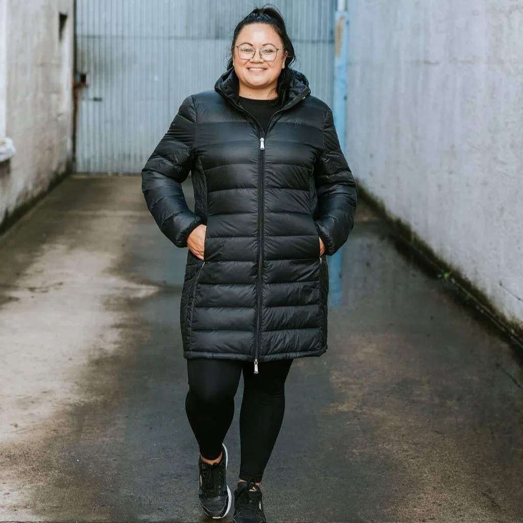Sarah Women's 90/10 Packable Down Coat -Black