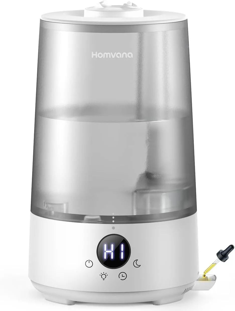 Small Humidifiers for Baby Bedroom, Cool Mist Top-Fill 3.6L 34H BPA FREE