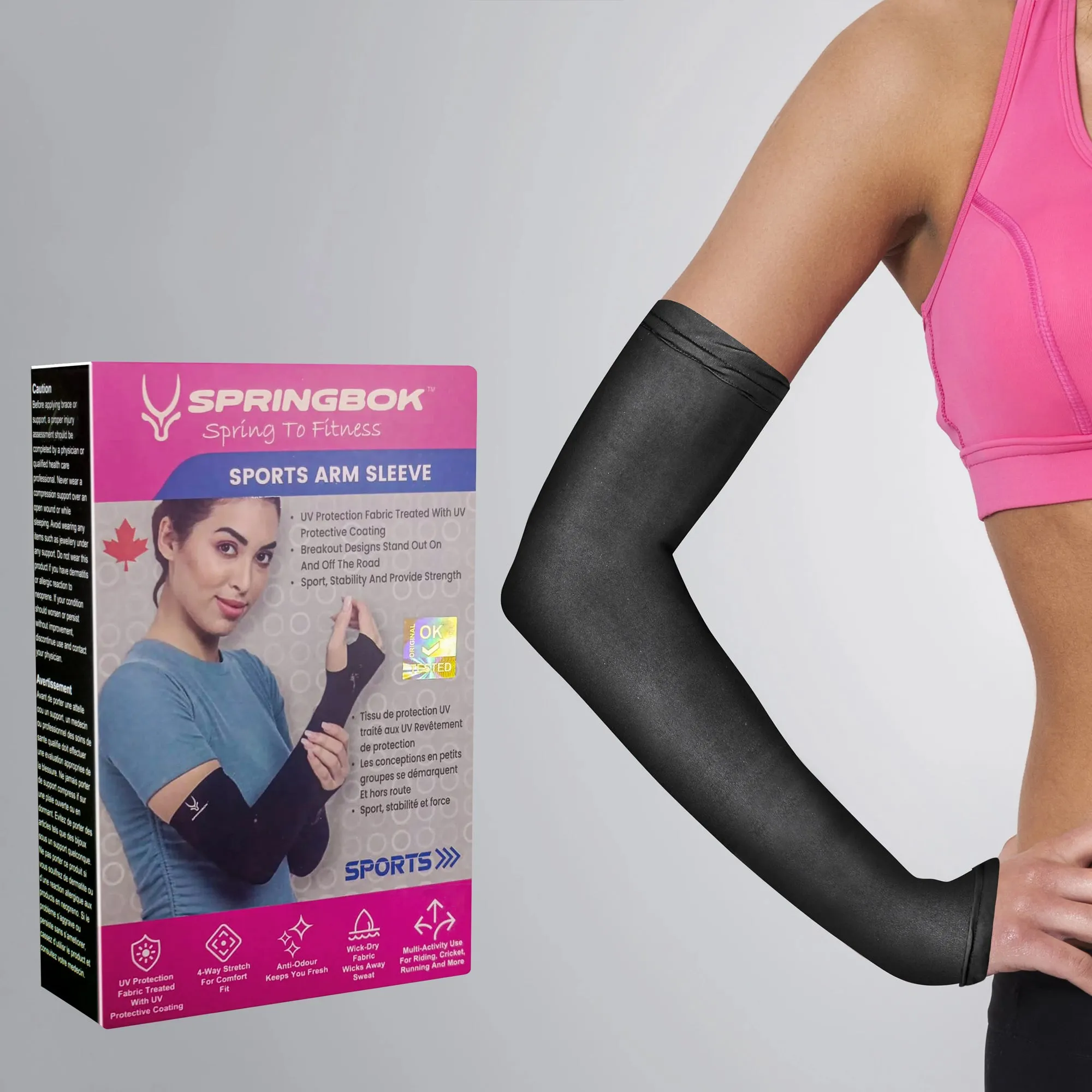 Springbok Elbow Arm Sleeve with Thumb