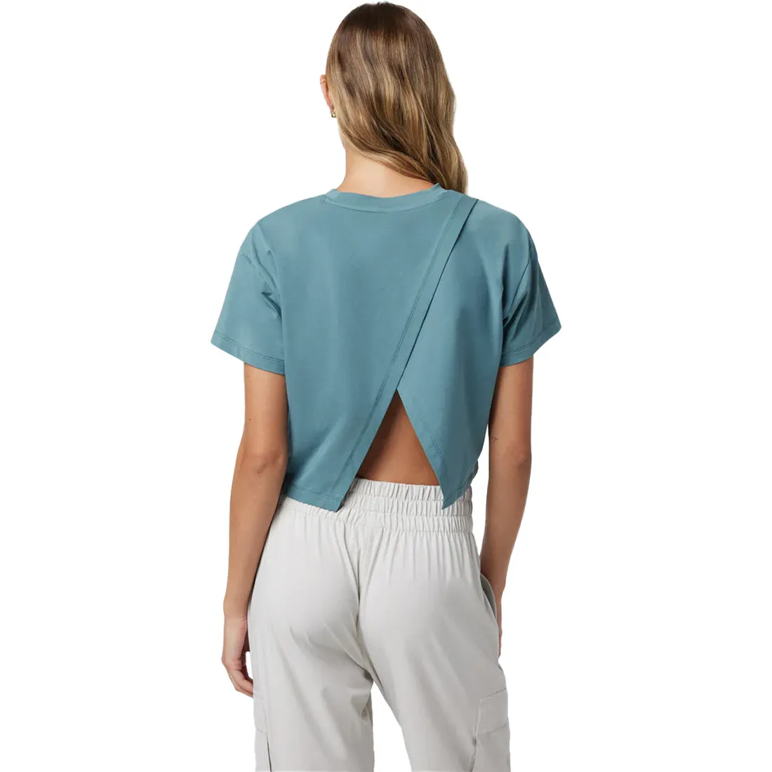 Vuori Short Sleeve Feather Cross Back - Women's