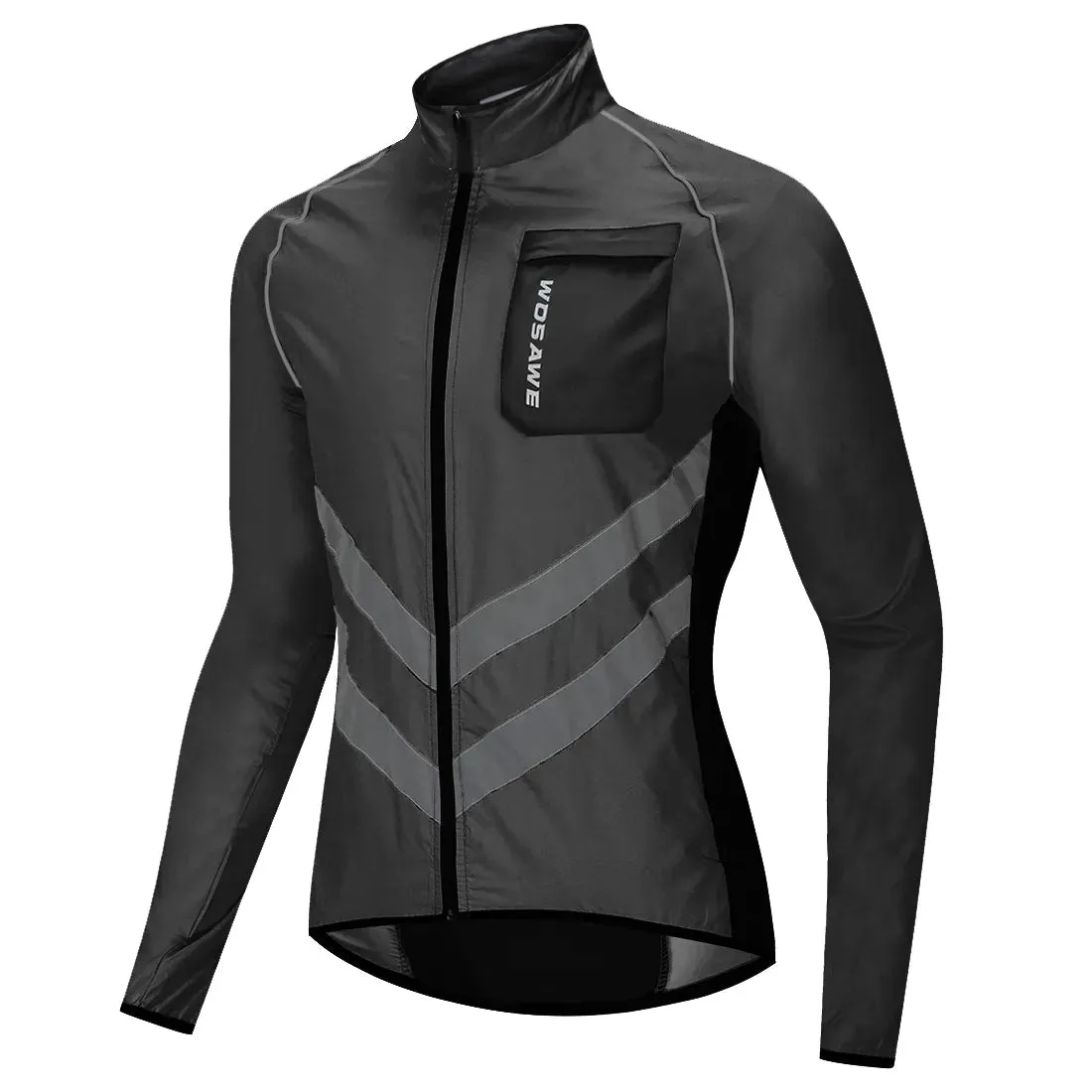 Windproof Cycling Jacket MTB Bike Jersey Outdoor Sport Cycling Windbreaker Rainproof Reflective Bike Clothing Navy Blue
