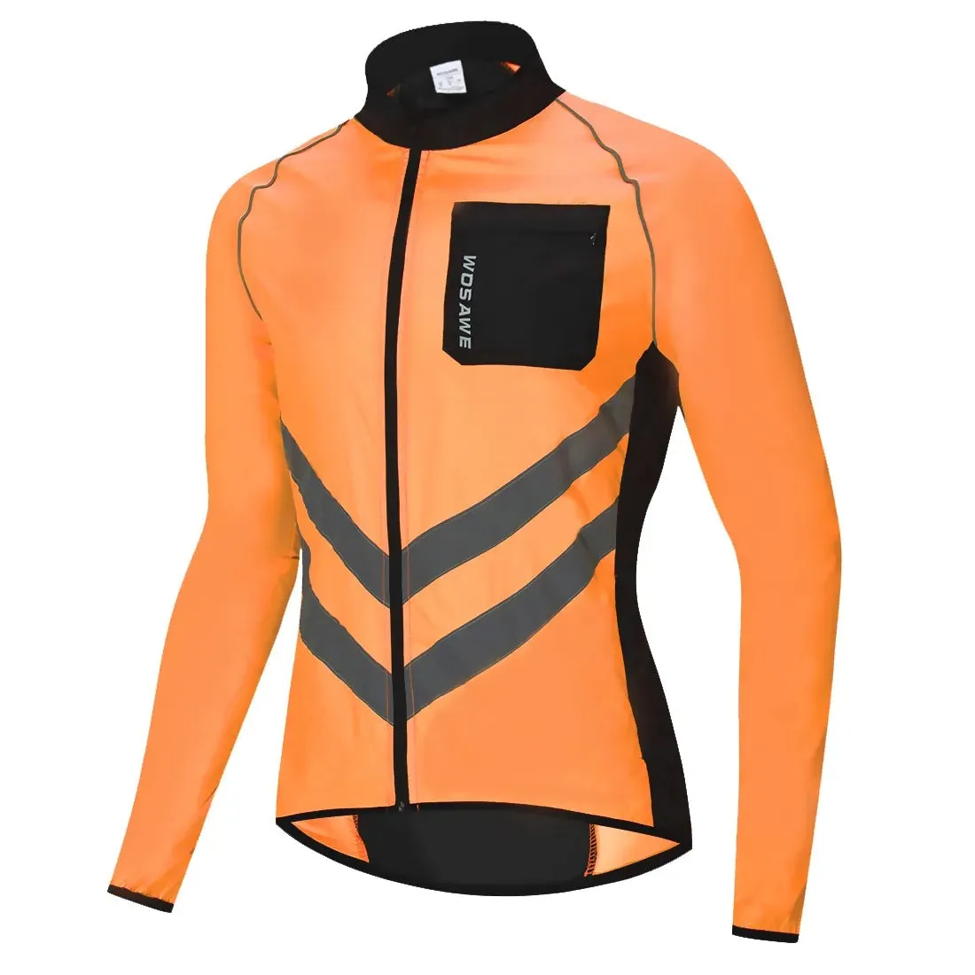 Windproof Cycling Jacket MTB Bike Jersey Outdoor Sport Cycling Windbreaker Rainproof Reflective Bike Clothing Navy Blue