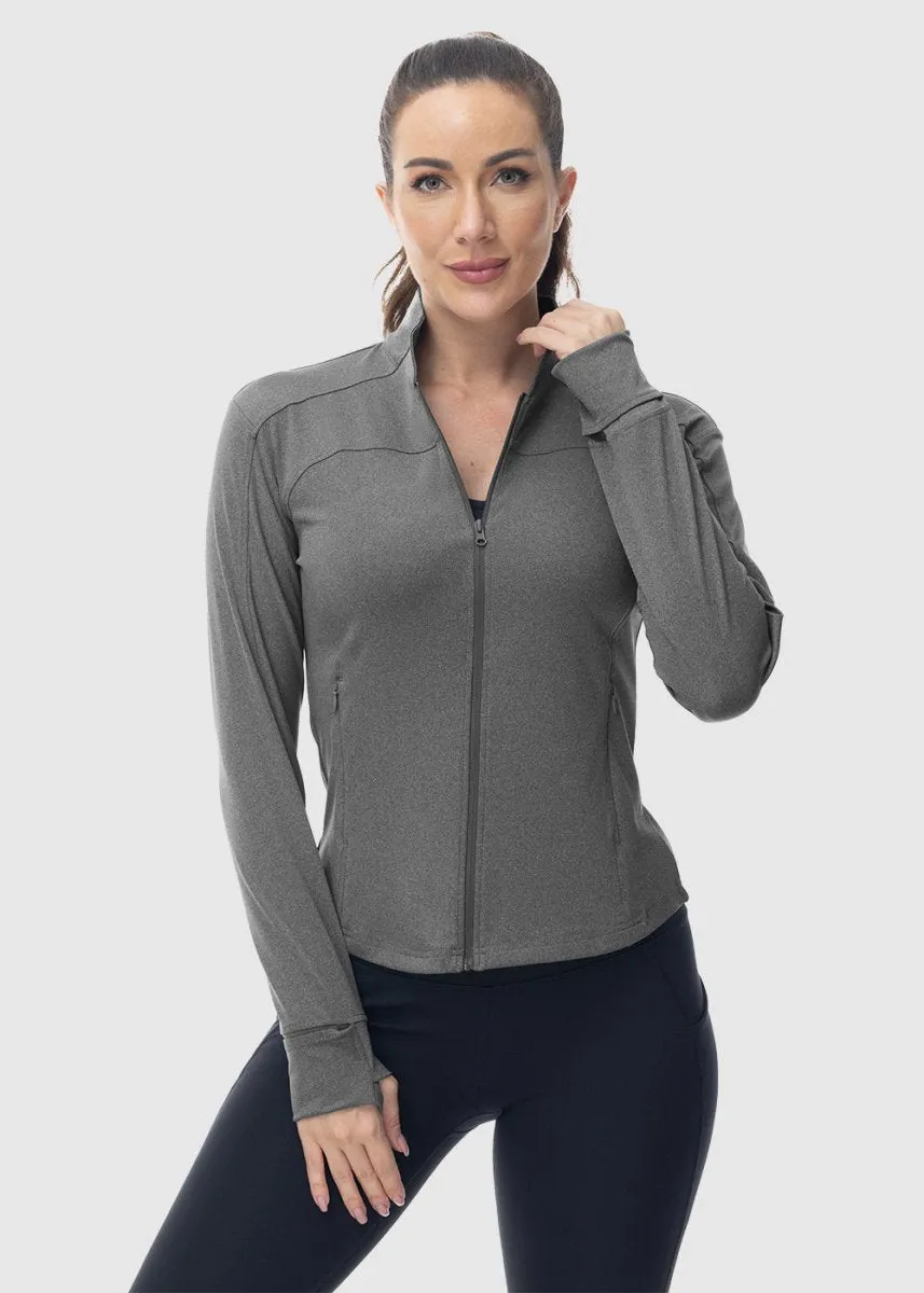 Women's Lightweight Full Zip Tight Mid Layer