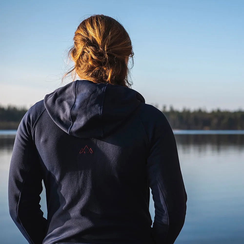 Womens Vandring Stretch Fleece Jacket (Navy/Rust)