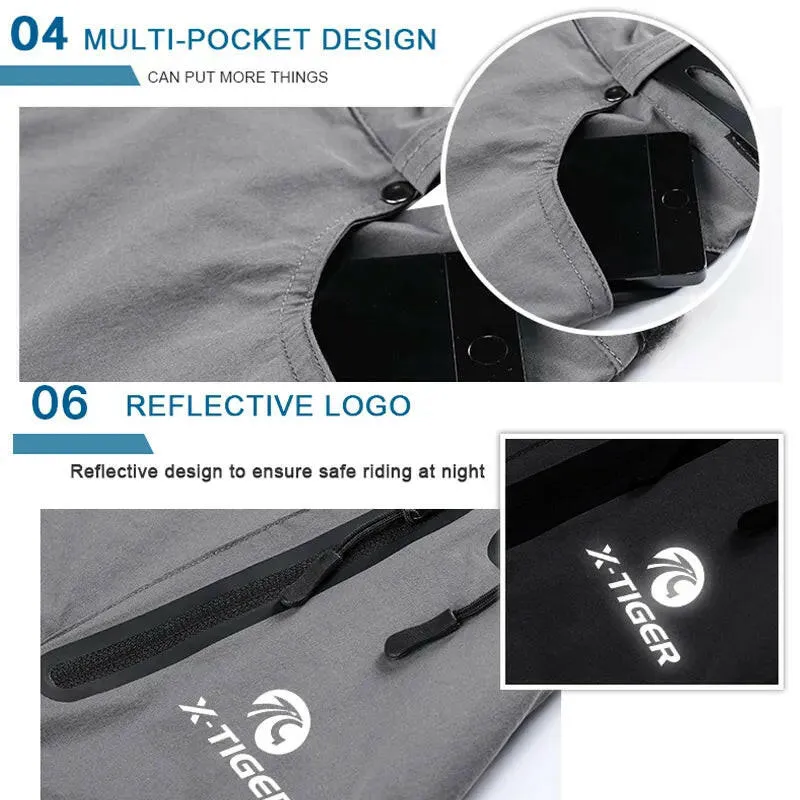 X-TIGER Men's Mountain Bike Shorts Grey Cycling Shorts Casual style Breathable Outdoor Sports MTB Riding Road Bike Short Trouser